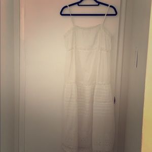 Adorable white cotton and lace dress
